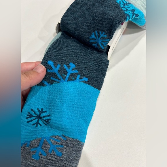 Smartwool Women's L Ski Over the Calf Full Cushion Socks Snowpocalypse Blue NWT - Picture 2 of 7